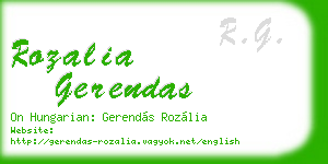 rozalia gerendas business card